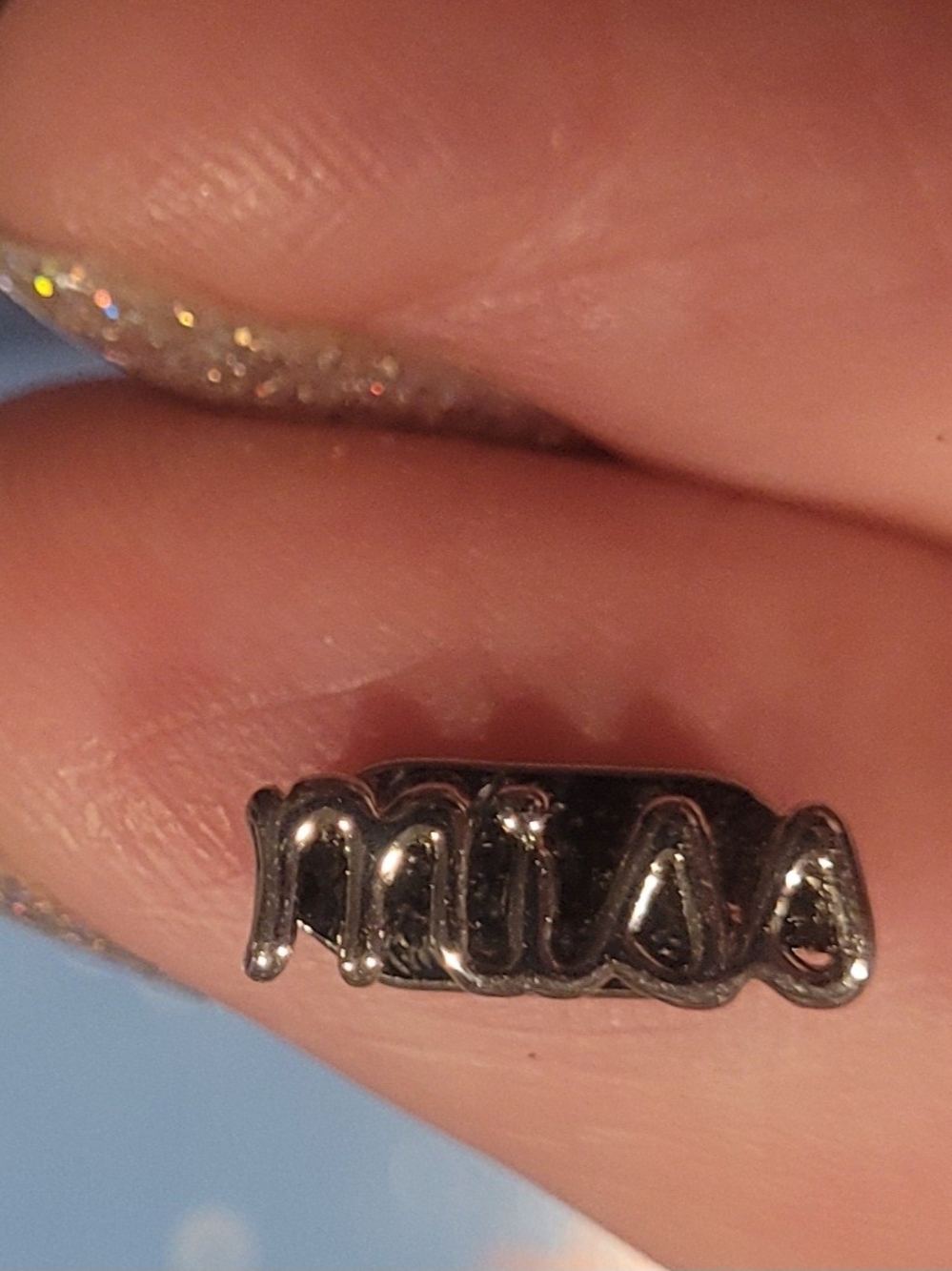 Sterling Silver Tone 'Miss' Slider Charm Keep Collective